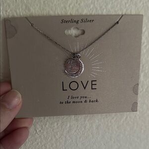 Sterling Silver 'Love You to the Moon & Back' Necklace